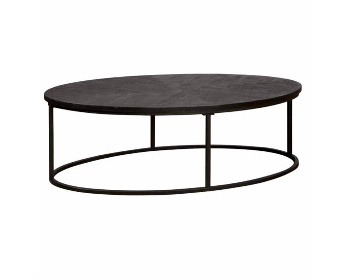 Salontafel Viola ovaal 135 cm - zwart | Tower Living