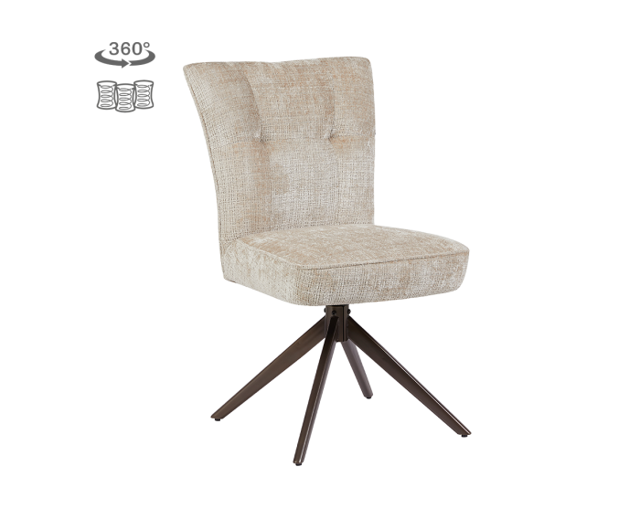 Bardi Stoel - Cremona 14 beige - Anodic (draaibaar)