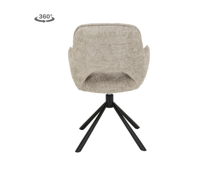 Isola Armstoel - fabric Haga 30 beige (draaibaar)