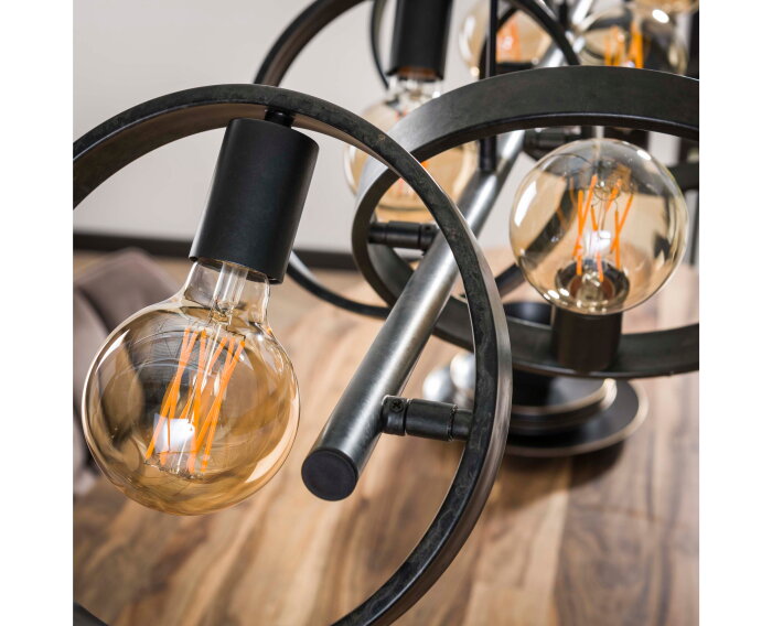 Hanglamp Hover 6 lampen - Charcoal