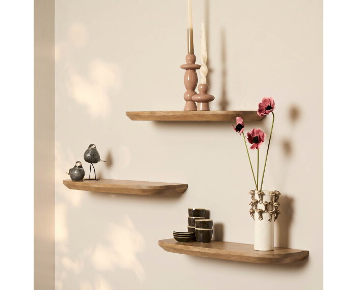 Wandplank Gusta Licht mango | 60 cm | Set van 3