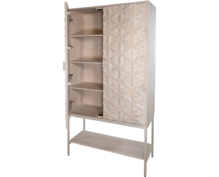 Trinity 2-deurs kast met onderplank, Mango Ashblond - Mix & Match Collection