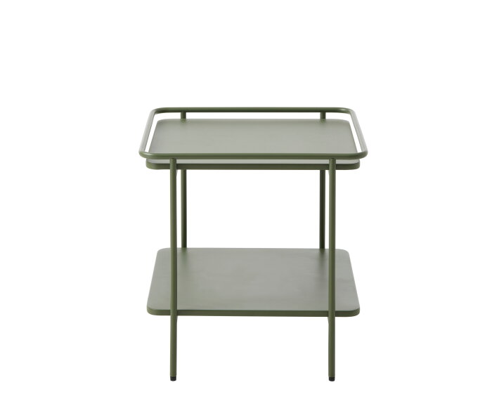 Bijzettafel Yuba metaal vierkant 45x45 cm - Olijfgroen