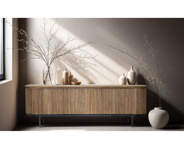 Tv meubel Lausanne 170cm teakhout - Naturel