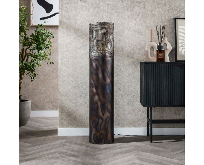 Vloerlamp &Oslash;25 cilinder 120cm - Zwart bruin