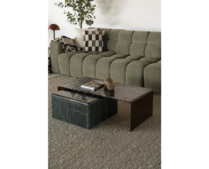 Coffee table Ripple 110x55cm - bruin | BY-BOO