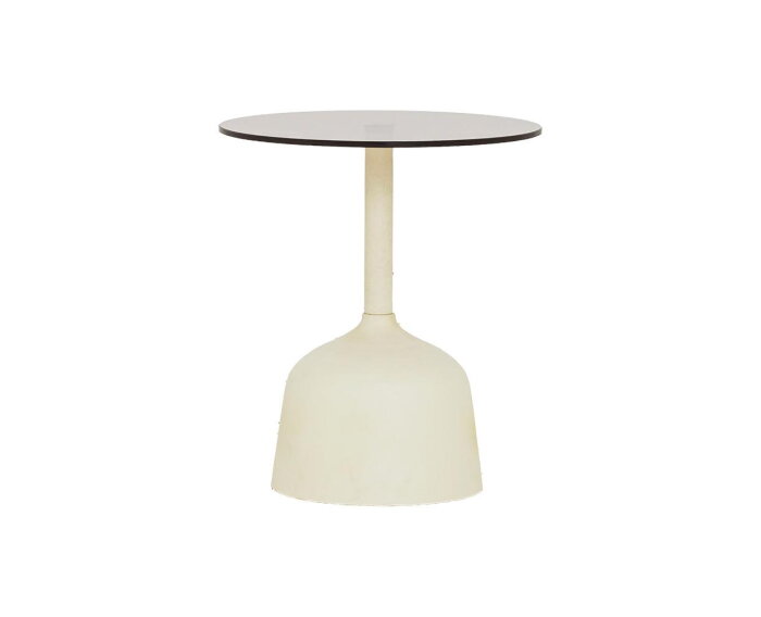 Elba sidetable small 40x40x43 KD white glass