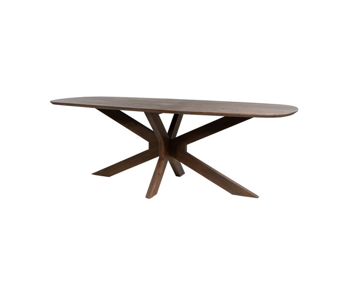 Eettafel Capricorn Deens ovaal Acacia 160x90 cm - Marron Brown - Houten onderstel