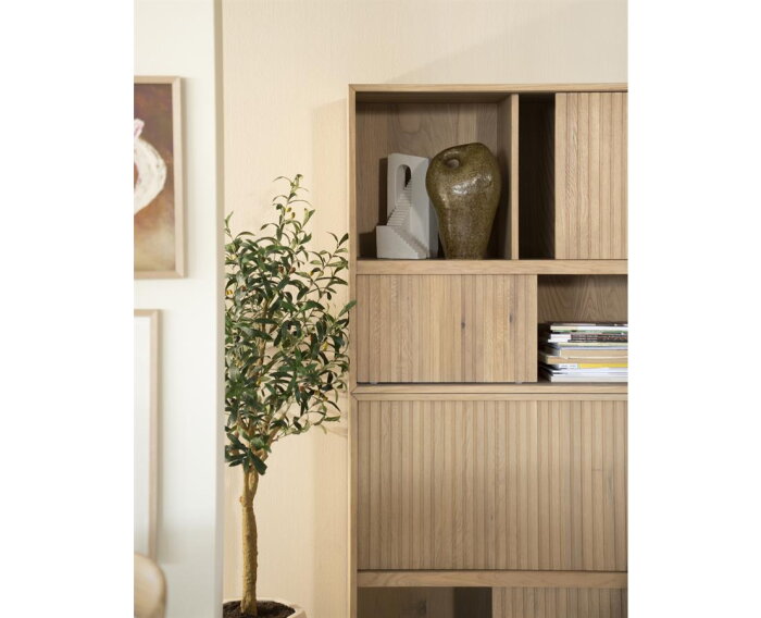 Boekenkast Milo 180x42cm - naturel | Eleonora