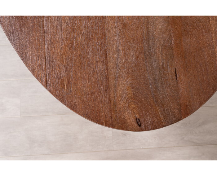Eettafel Florence ovaal mangohout 200x100 cm - Bruin | Sandblasted