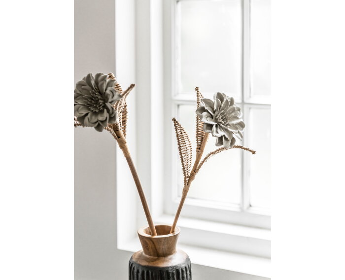 Rattan flower Light Grey - ORDER by 4 pcs,65x&Oslash;15 cm