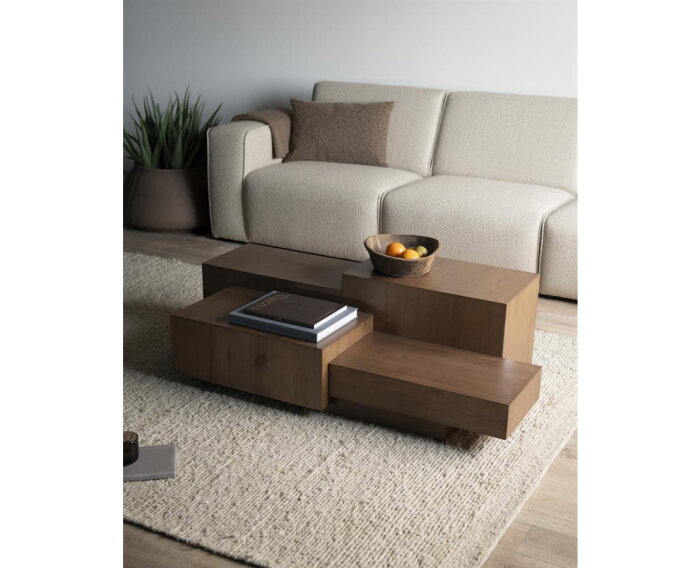 Salontafel Quinten rechthoekig 140x75cm - bruin | Eleonora