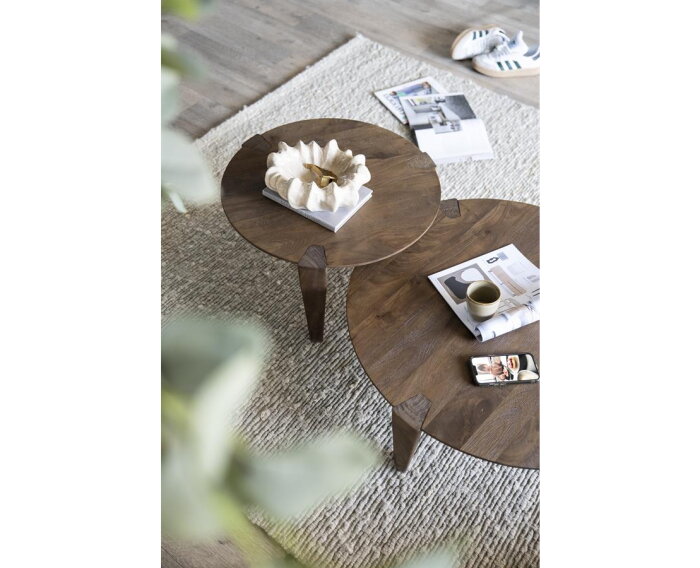 Salontafel Davina 60x60cm - bruin | Eleonora