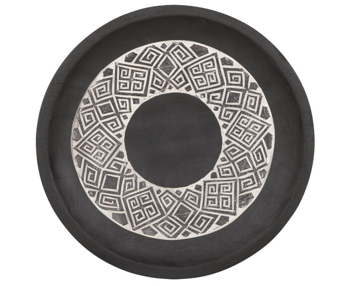 Plate Tribal black - ORDER by 2 pcs,6x&Oslash;39 cm