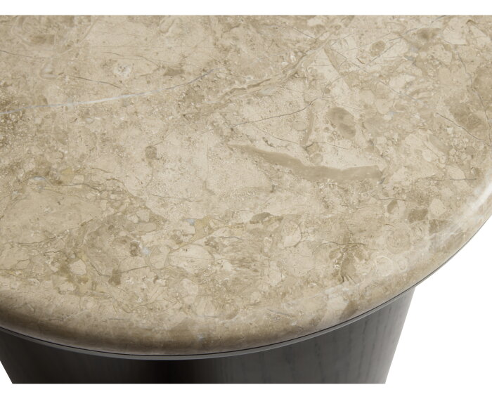 Bijzettafel Piazze rond &Oslash;45 cm marmer - Beige