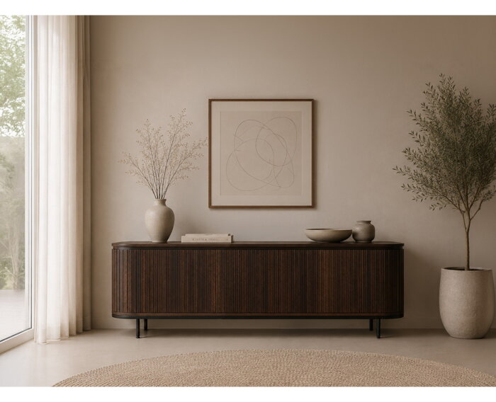 Tv meubel Noor 170cm Mangohout Walnut | Livingfurn
