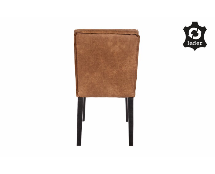 Eetkamerstoel Rodeo Cognac Leder - BePure 378614-B | Meubelplaats.nl