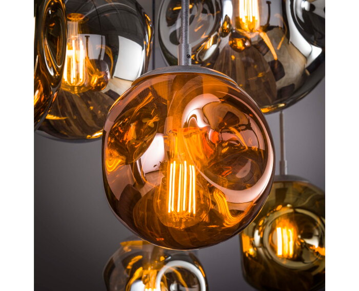 Hanglamp Stellar 7 lampen - Oud zilver