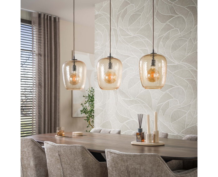 Hanglamp Python 3L - Amber glas