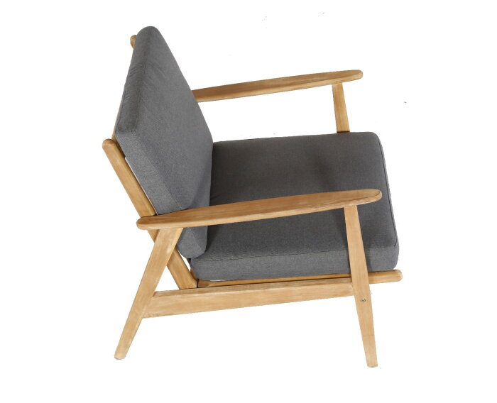 NARVIK LOUNGE SET - LIGHT TEAK LOOK / ROYAL ANTHRACITE