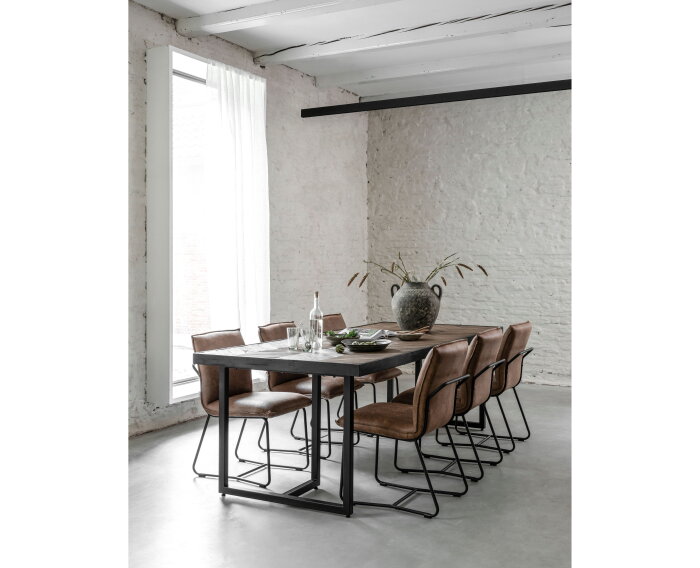 Dining table Criss Cross rectangular,78x240x100 cm, mixed wood