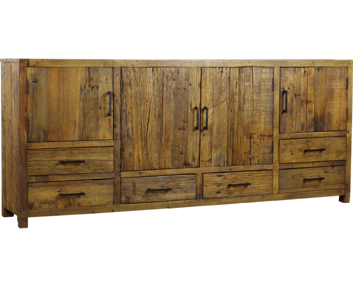 Dressoir Brent gerecycled hout naturel - 200 x 40 x 85 cm