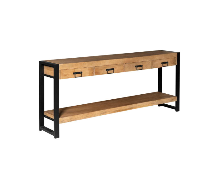 Sidetable Britt 180 cm mango metaal - Naturel | Meubelplaats