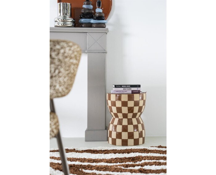 Side table Blocsy 33x33cm - bruin | BY-BOO