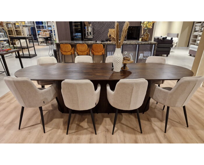 Eettafel Salvator ovaal 300 cm - Walnut | Livingfurn