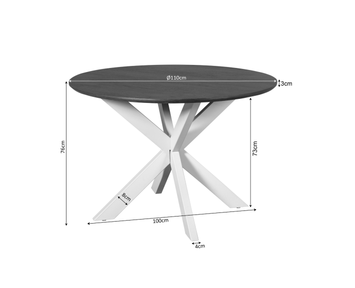 Eettafel Madison Natural | 110 cm