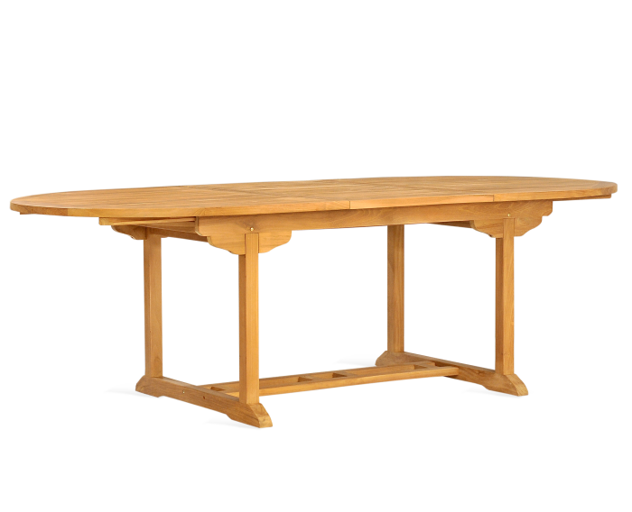 Tuintafel uitschuifbaar ovaal Teak 180/240 cm