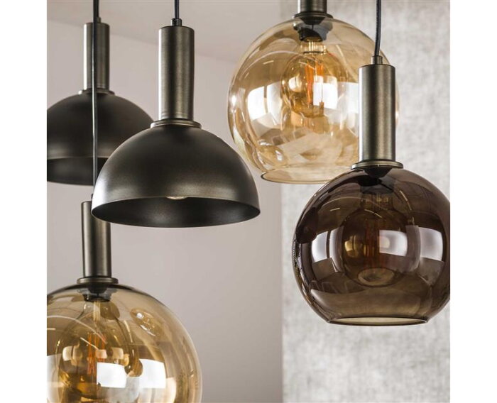 Hanglamp 4+3L Cluster - Sienna brown