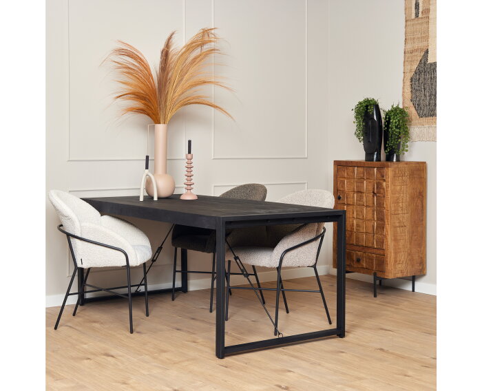 Eettafel Boaz Black | 140 cm