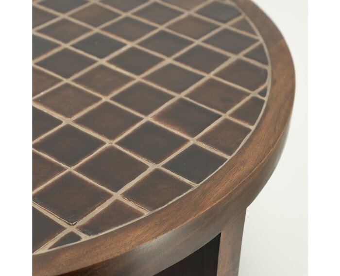 Coffee table TiledUp 70x70cm - bruin | BY-BOO