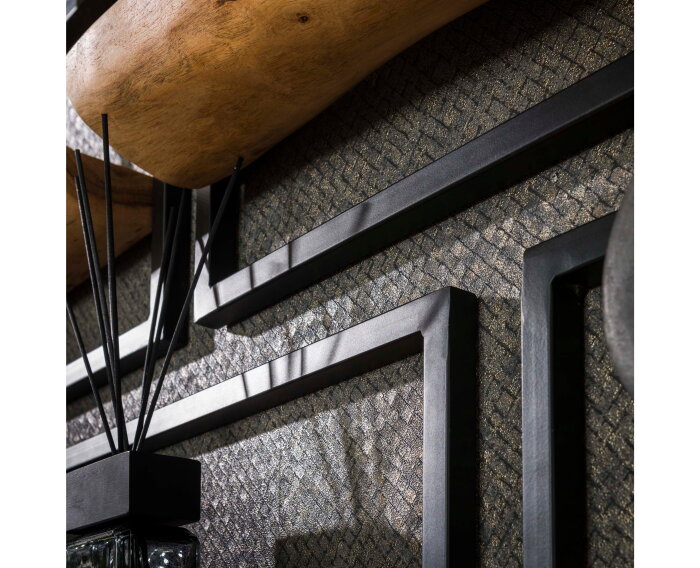 Wandschap set/5 edge - Massief acacia naturel