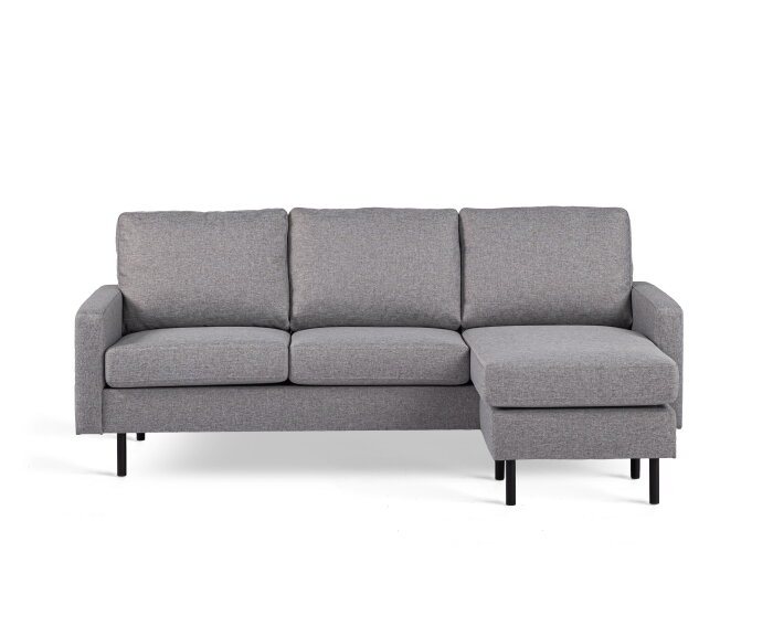 3 seater sofa CL L+R, fabric Malmo 90, M411 grey