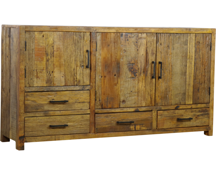 Dressoir Brent gerecycled hout naturel - 160 x 40 x 85 cm