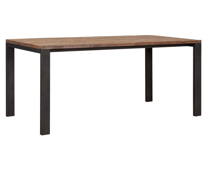 Dining table Tracks,78x175x90 cm, 3 cm recycled teakwood top