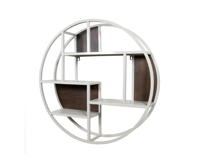 Tobago wandrek rond mangohout walnoot 80x80x14 cm - Welcome Home Collection