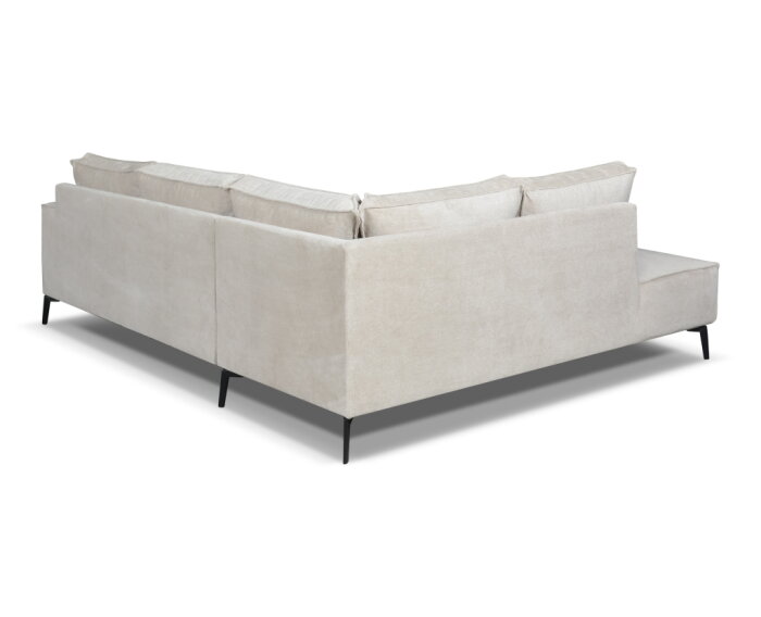 Hoekbank Valenzo Licht Beige - Memphis 4 &ndash; Ottomane links &ndash; 265x210 cm