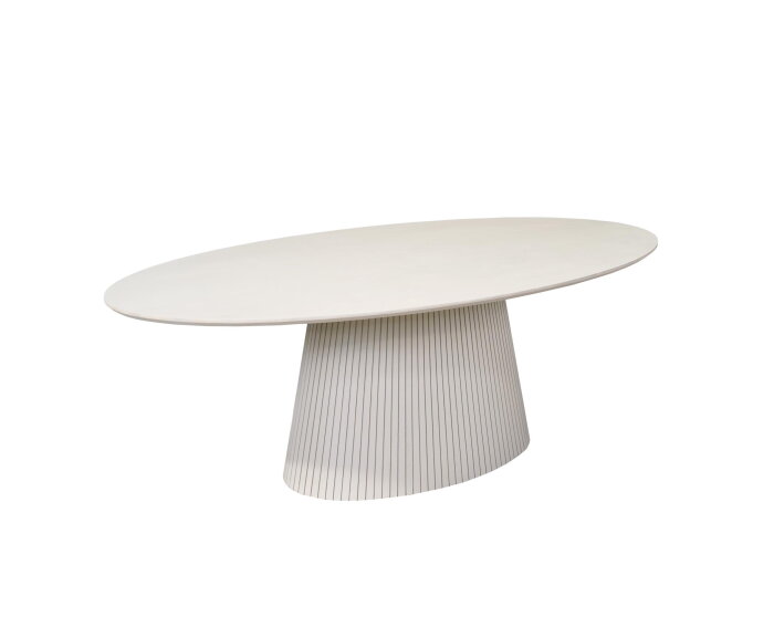 Ovale eettafel Solana Zand Mangohout 210 cm