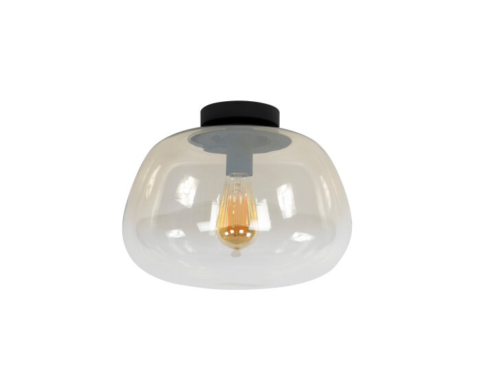 Plafondlamp Pulse Shaded 1L - Amber glas