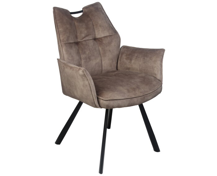 Eetkamerstoel Felien met armleuning Adore - bruin