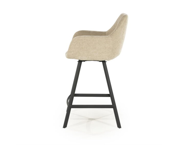 Barstool Bliss with armrest - taupe | BY-BOO