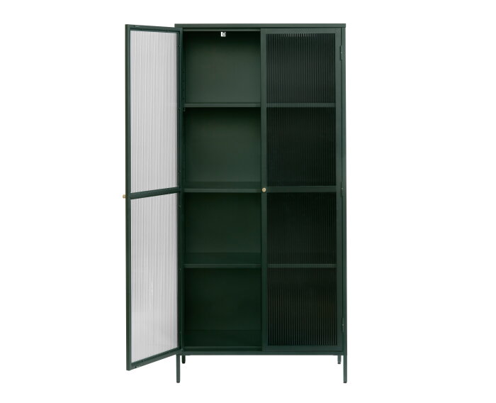 Vitrinekast Bronco metaal 190 cm - Groen