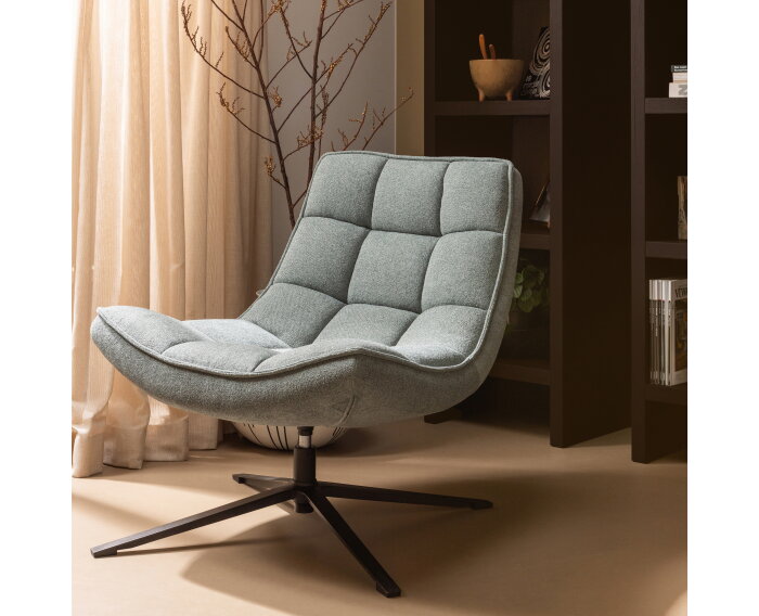 MAUDI DRAAIFAUTEUIL BLUE STONE - WOOOD