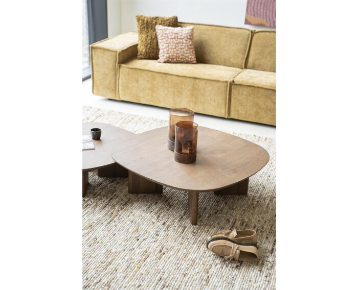 Salontafel Stef medium 100x100cm - bruin | Eleonora