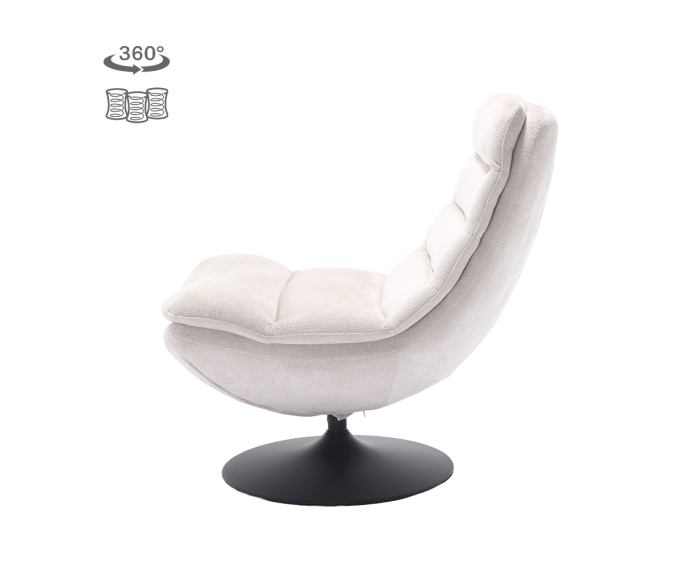 Fauteuil Marano draaibaar Harmony 02 - almond white