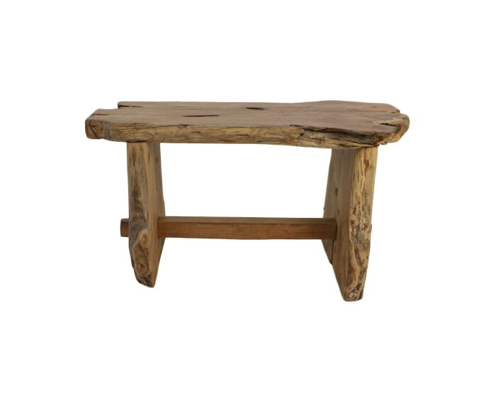 Teak bench - 80x40x45cm - Natural teak