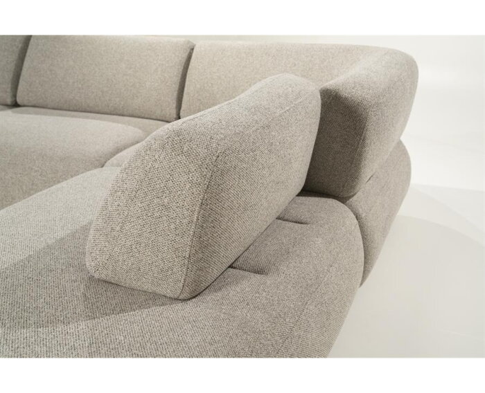 SEVN Emilia modulaire U-bank &ndash; Silencio Taupe &ndash; 427x262 cm - Zelf samen te stellen